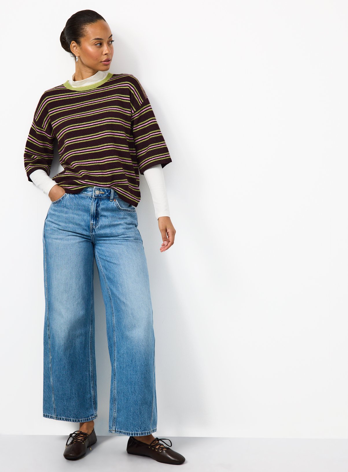 Jewel Stripe Knitted Top S - Image 2 thumbnail